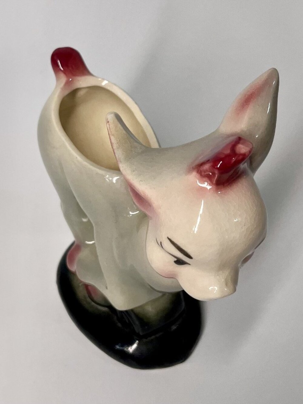 Pink Goat Deer Planter Vase 6 x 6 inches Ceramic Kitsch Vintage MCM - Picture 10 of 13